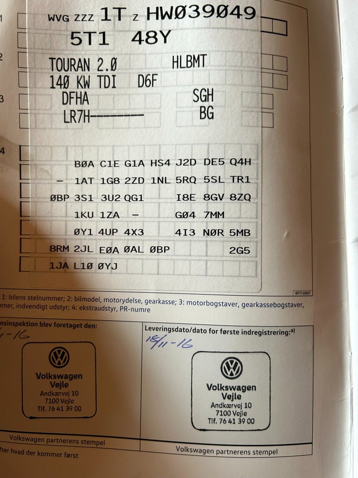 VW Touran 2,0 TDi 190 Highline DSG 7prs 5d
