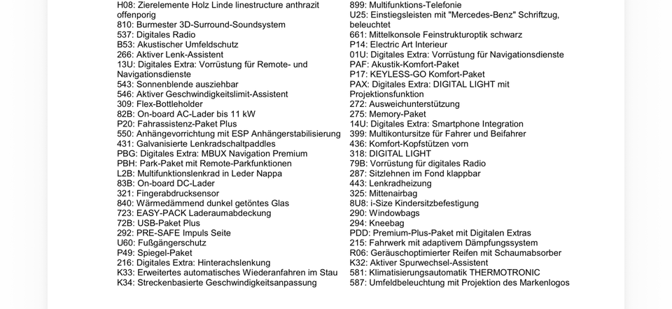 Mercedes EQS450+ Electric Art 5d