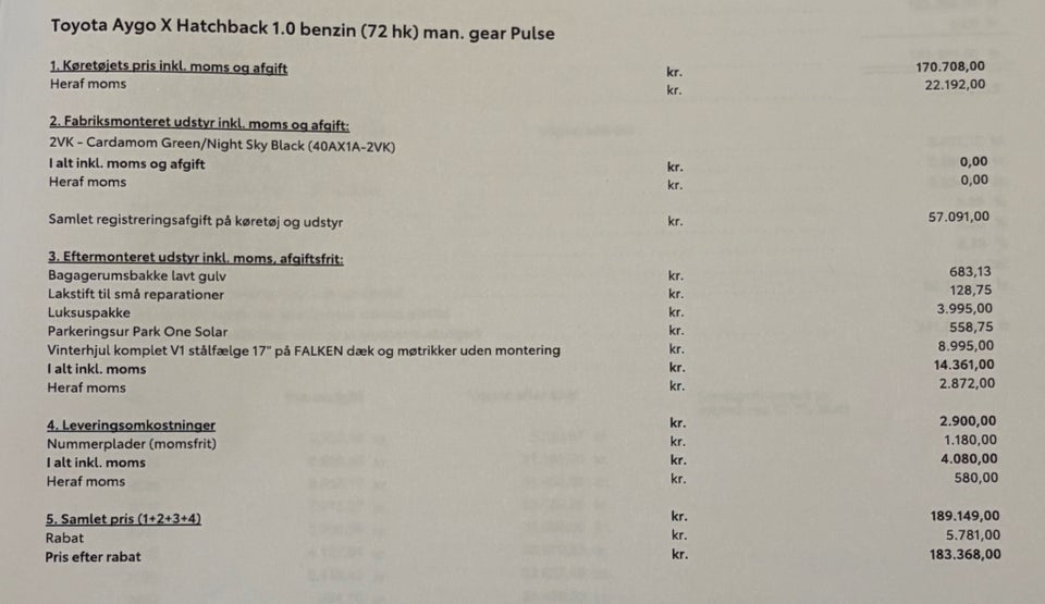 Toyota Aygo X 1,0 Pulse 5d