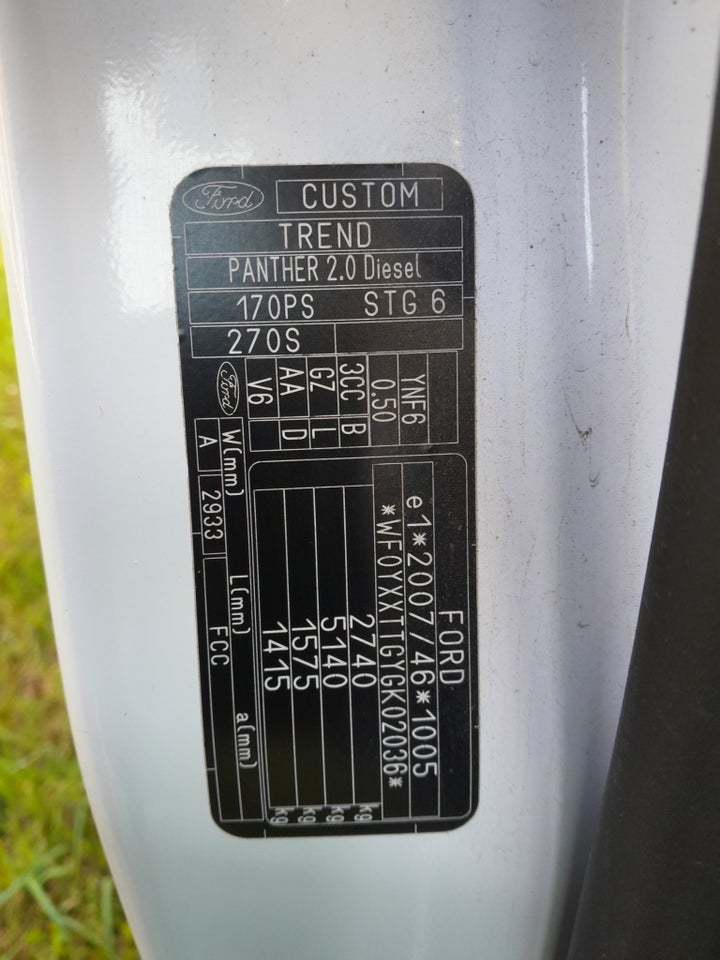 Ford Transit Custom 270 L1 2,0 TDCi 170 Trend