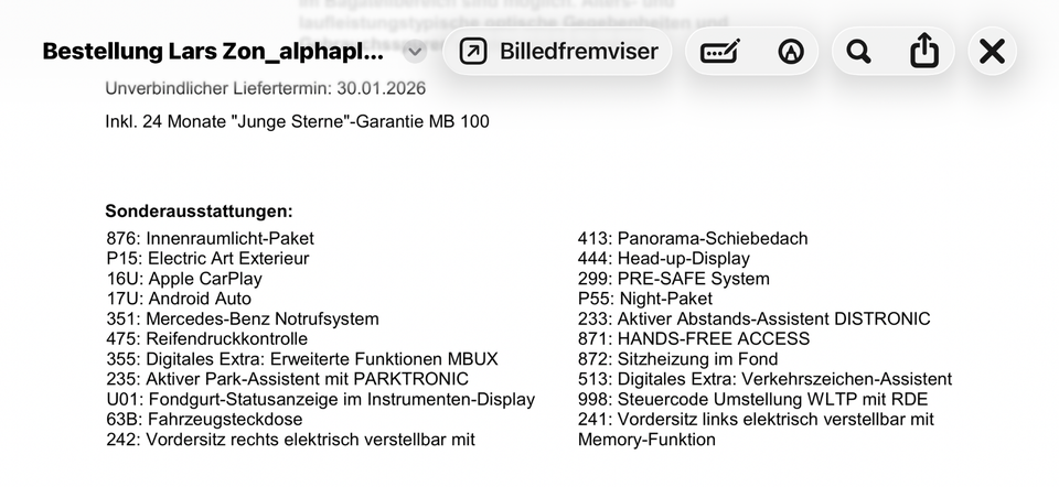 Mercedes EQS450+ Electric Art 5d