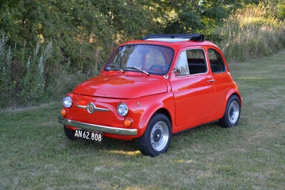 Fiat 500 0,5 Benzin modelår 1966 km 55000 Rød service ok none, Soltag. Min lille Fiat 500 F De Luxe 