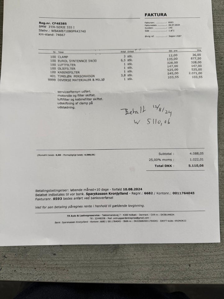 BMW 335i 3,0 Coupé 2d