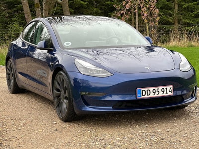 Tesla Model 3  Performance AWD El 4x4 4x4 aut. Automatgear modelår 2021 km 65000 Blåmetal ABS airbag