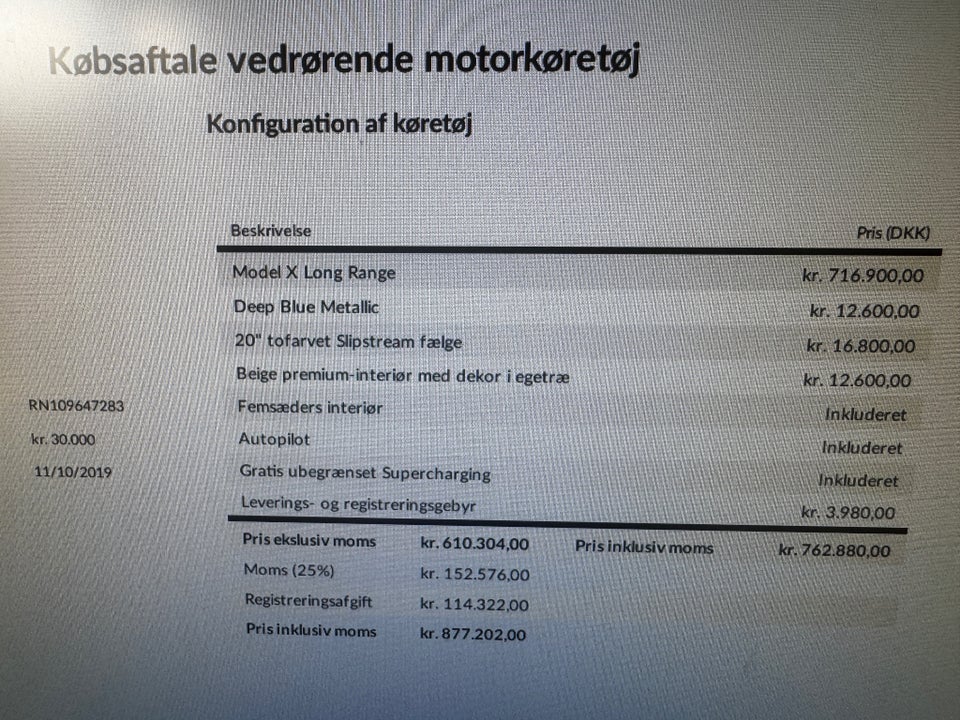 Tesla Model X Long Range AWD 5d
