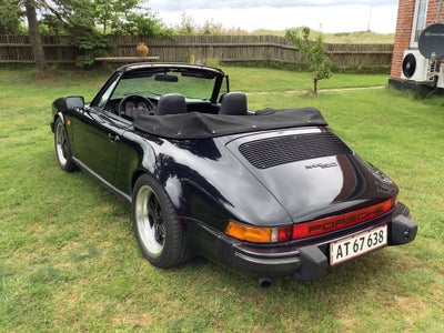 Porsche 911 3,0 S/C Cabriolet Benzin modelår 1983 km 22000 Sort service ok none, Porsche 911 SC Cabr