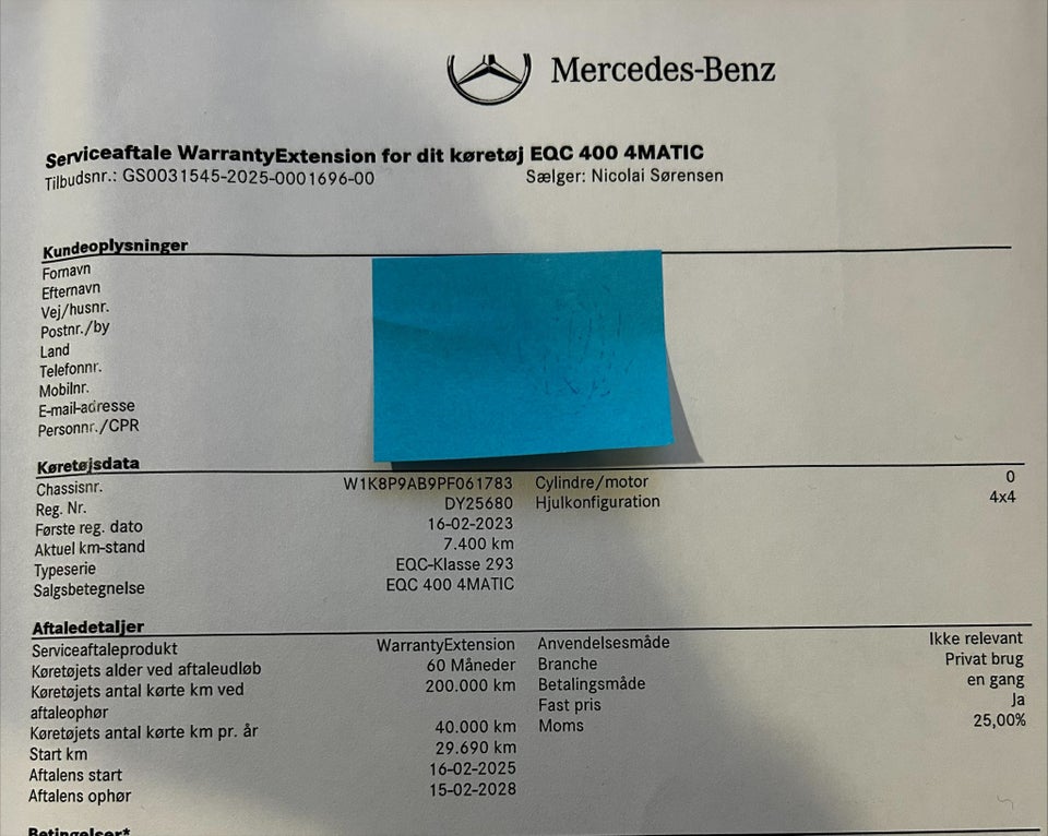 Mercedes EQC400 AMG Line 4Matic 5d