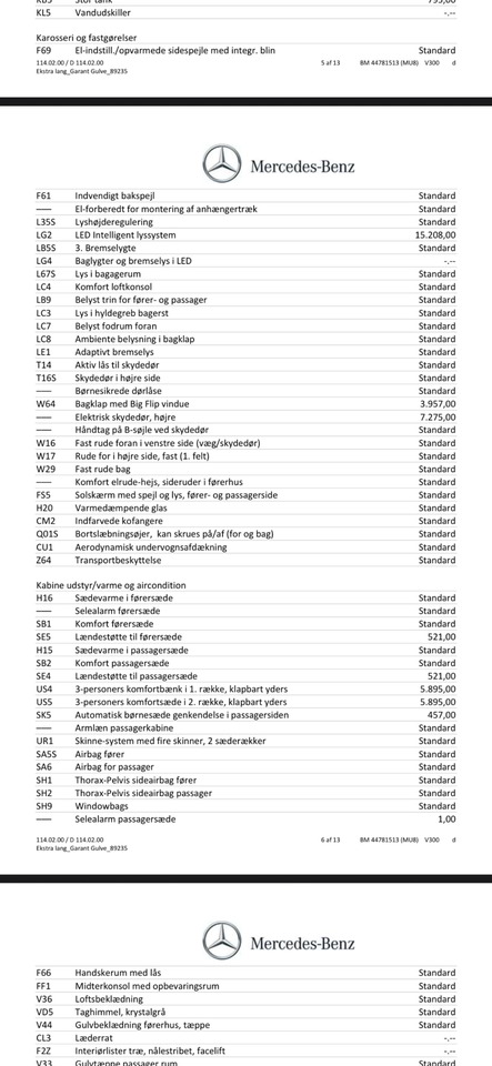 Mercedes V300 d 2,0 aut. XL