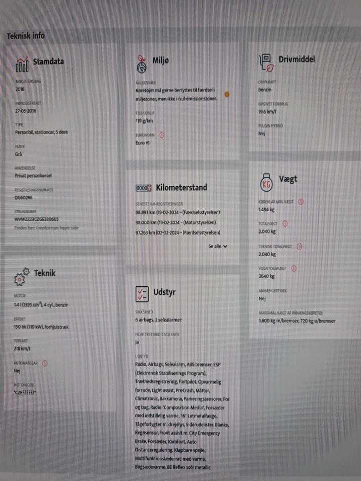 VW Passat 1,4 TSi 150 Comfortline+ Variant DSG 5d