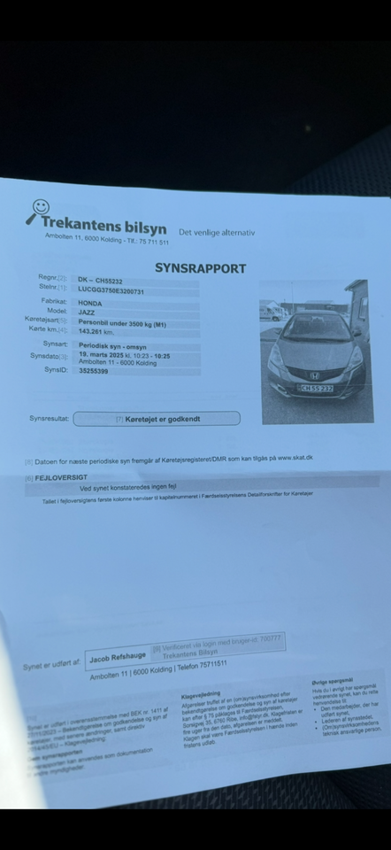 Honda Jazz 1,4 Comfort+ 5d