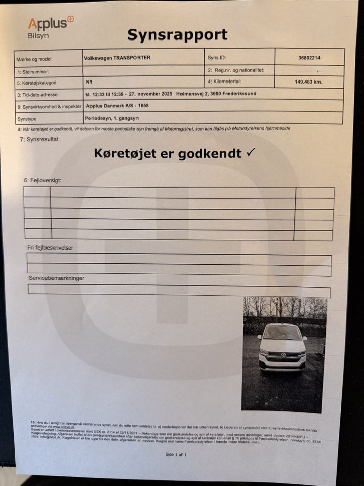 VW Transporter 2,0 TDi 199 Kassevogn DSG lang