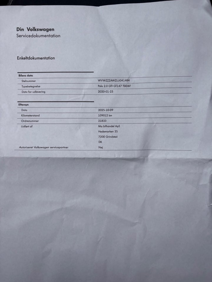 VW Polo 2,0 GTi+ DSG 5d