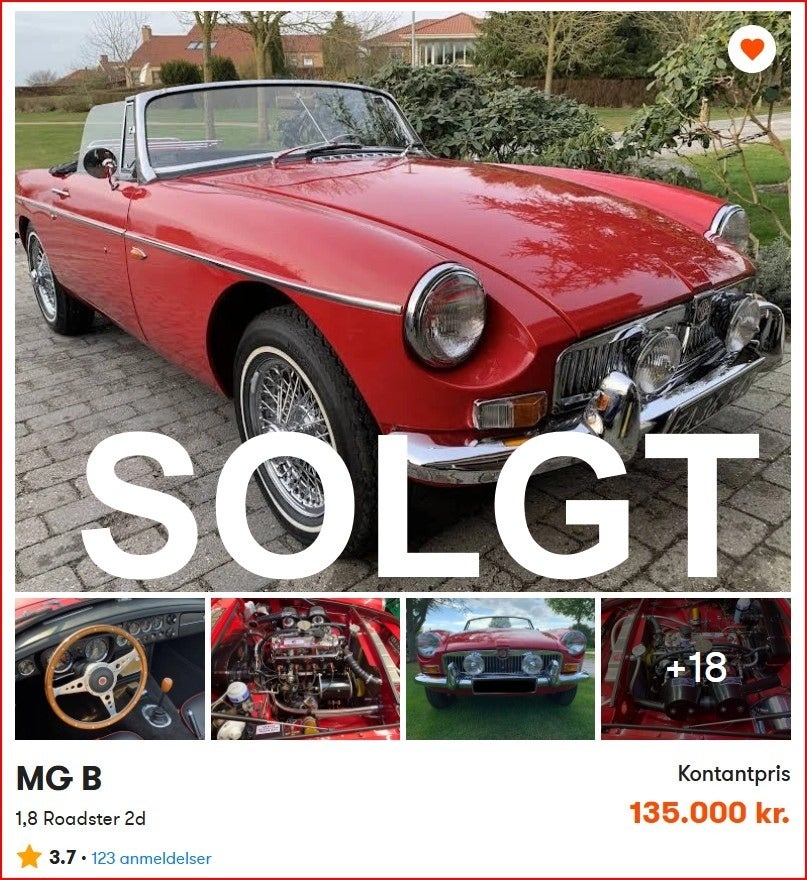 MG B 1,8 Roadster 2d