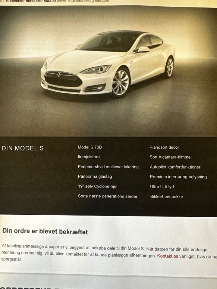 Tesla Model S 70D 5d