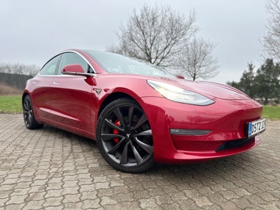 Tesla Model 3  Performance AWD El 4x4 4x4 aut. Automatgear modelår 2019 km 99000 Rød ABS airbag serv