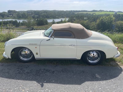 Porsche 356 1,6 Speedster Benzin modelår 1956 km 17000 Hvid service ok none, Flot Porsche 356 replic