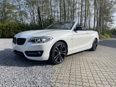 BMW 228i 2,0 Cabriolet aut. Benzin aut. Automatgear modelår 2015 km 98000 Hvidmetal ABS airbag servi