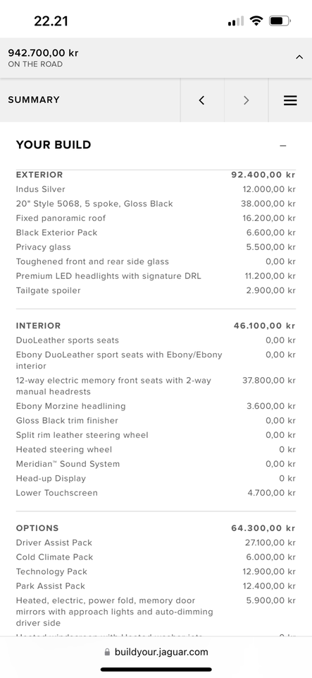 Jaguar I-Pace EV400 Signature Black AWD 5d