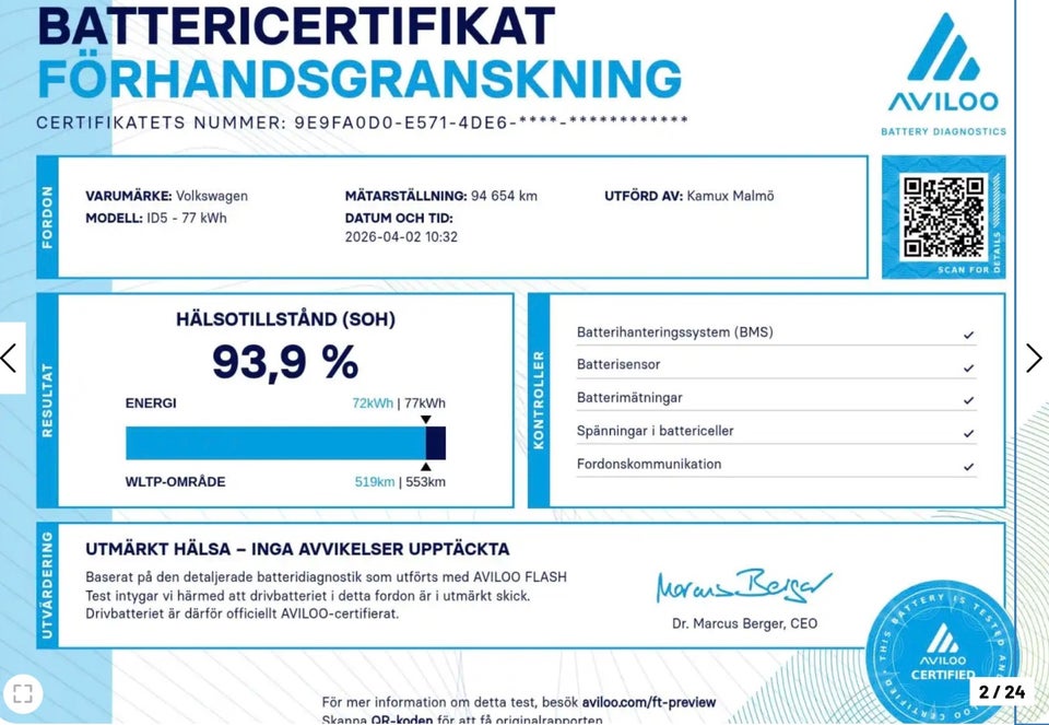 VW ID.5 77 Pro Performance 5d