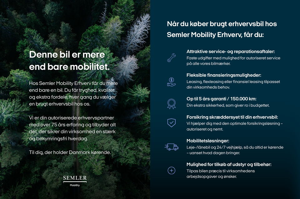 VW Transporter 2,0 TDi 150 Kassevogn DSG lang