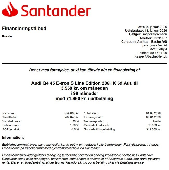 Audi Q4 e-tron 45 edition S-line 5d