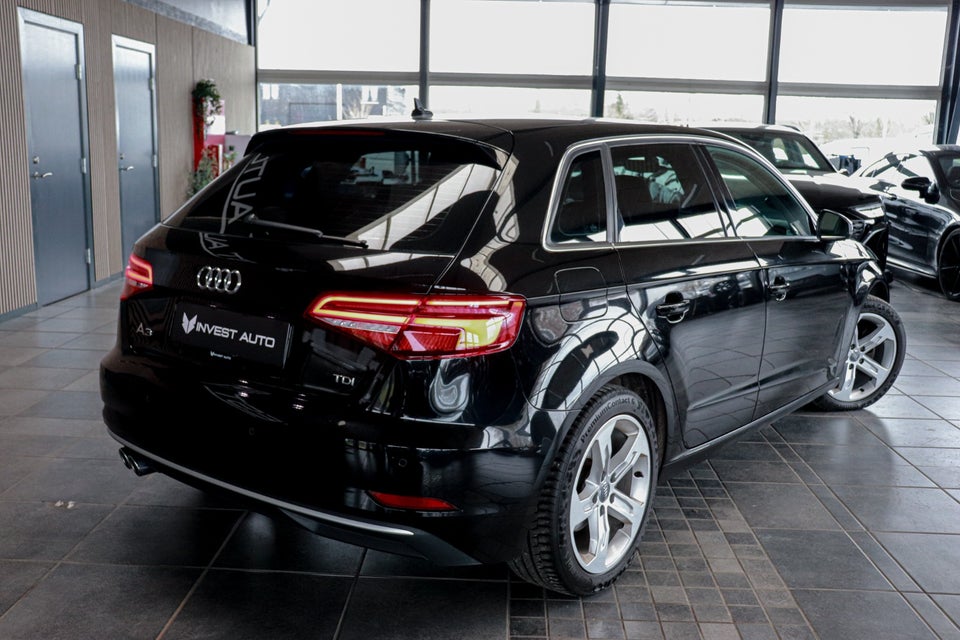 Audi A3 2,0 TDi 150 Sport Sportback S-tr. 5d 2017 — billede 2 af 10