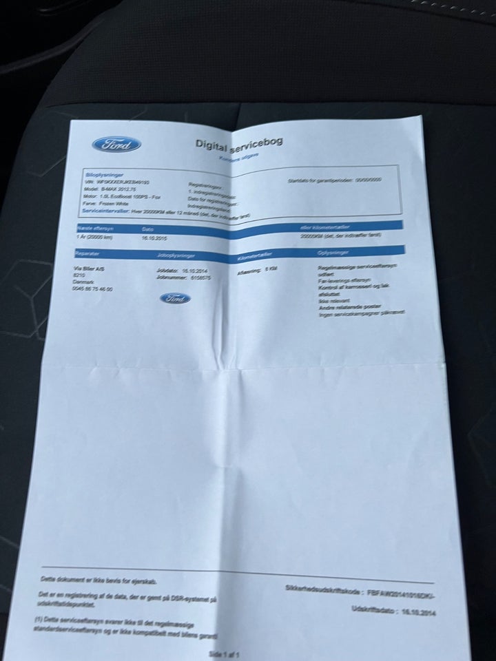 Ford B-MAX 1,0 SCTi 100 Trend Van 5d