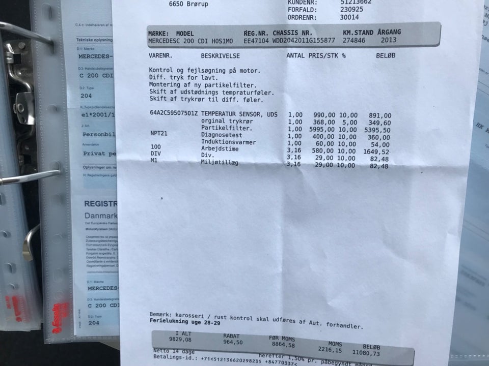 Mercedes C200 2,2 CDi Avantgarde stc. aut. BE 5d