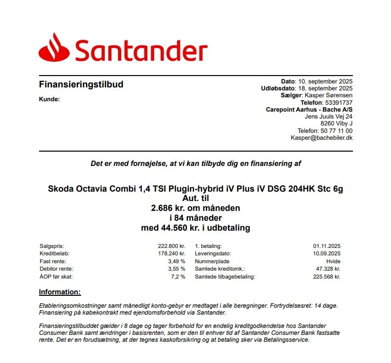 Skoda Octavia 1,4 TSi iV Plus Combi DSG 5d