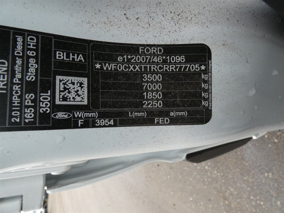 Ford Transit 350 L4 Chassis 2,0 EcoBlue Db.Kab Trend aut. H1 RWD