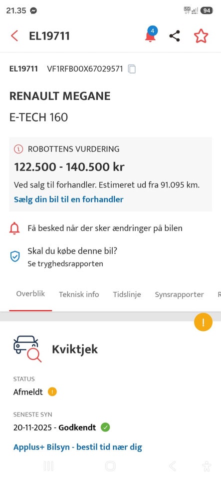 Renault Megane IV 1,6 E-Tech Zen 5d