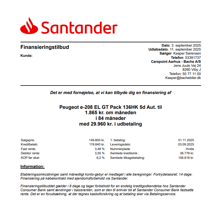 Peugeot e-208 50 GT 5d