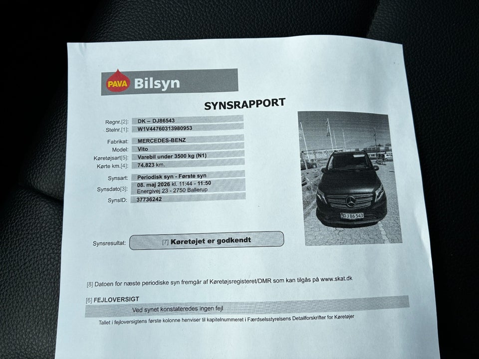 Mercedes Vito 116 2,0 CDi Kassevogn aut. L RWD