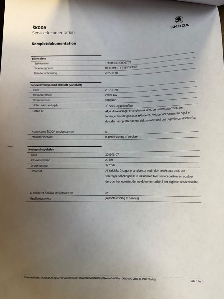 Skoda Octavia 1,2 TSi 110 Style Combi 5d