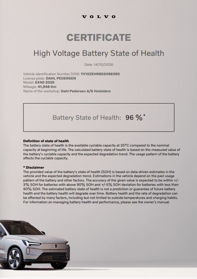 Volvo EX40 Extended Range Core 5d