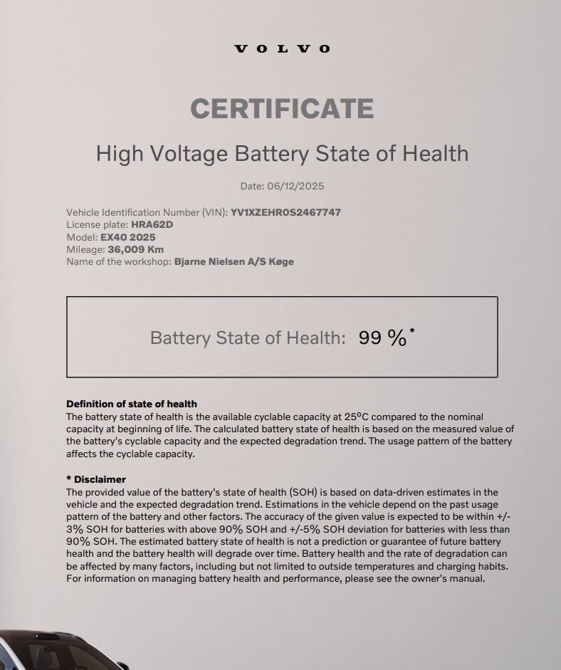 Volvo EX40 Extended Range Core 5d