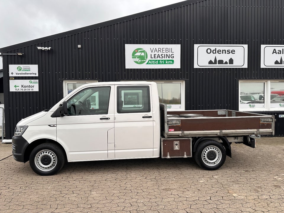 VW Transporter 2,0 TDi 150 Mandskabsvogn m/lad DSG