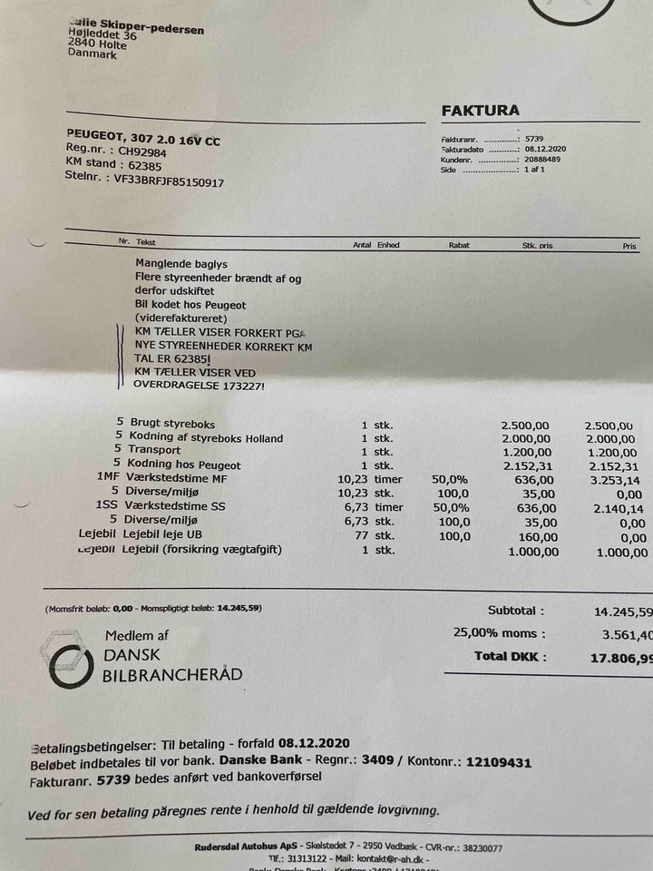 Peugeot 307 2,0 16V CC aut. 2d