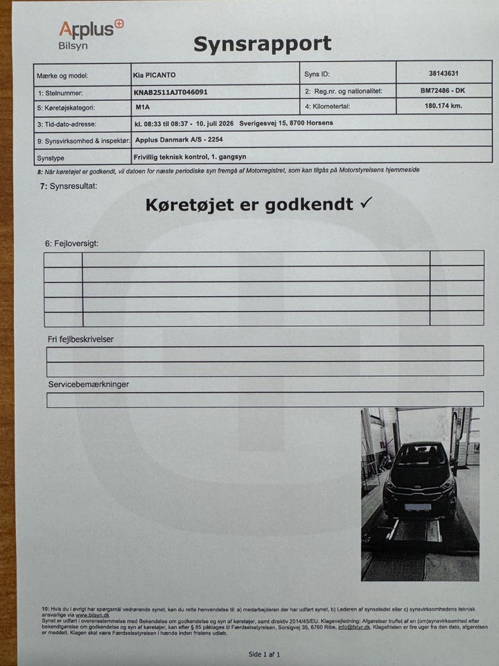 Kia Picanto 1,0 MPi Advance 5d