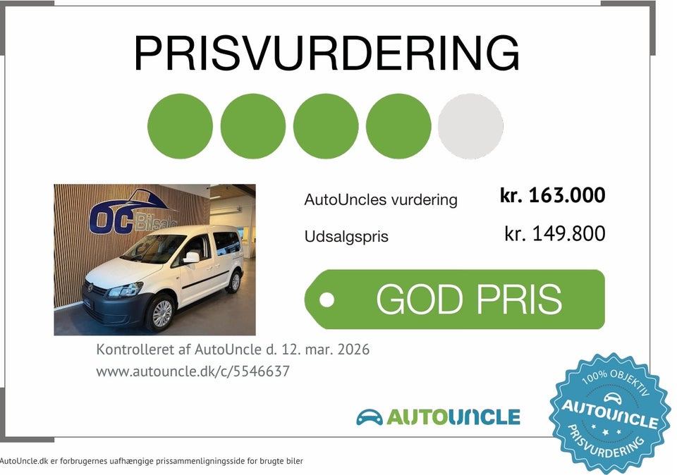 VW Caddy 1,2 TSi 85 Trendline 7prs 5d