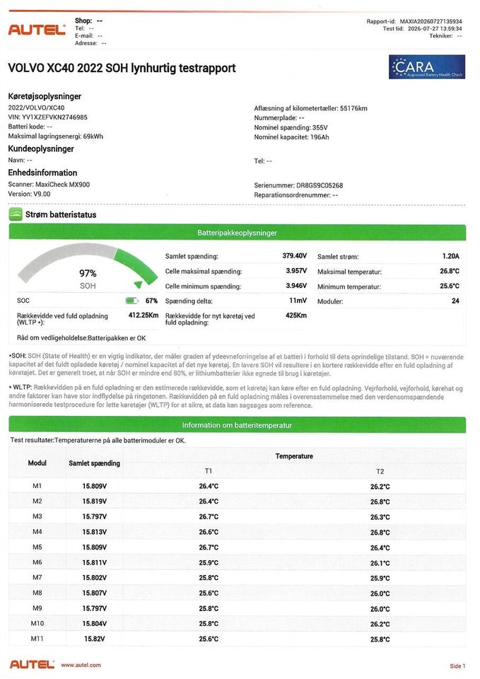Volvo XC40 P6 ReCharge Core 5d