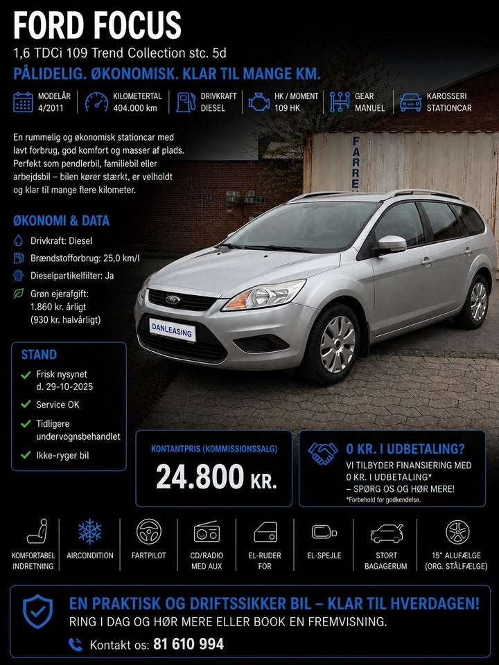 Ford Focus 1,6 TDCi 109 Trend Collection stc. 5d