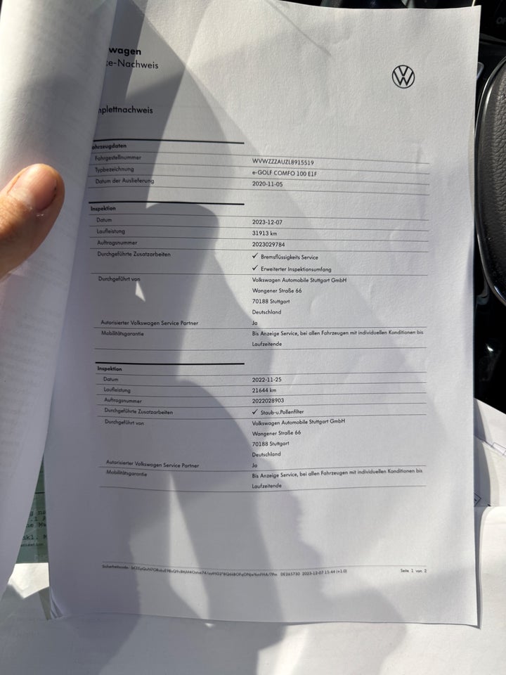 VW e-Golf VII Comfortline 5d