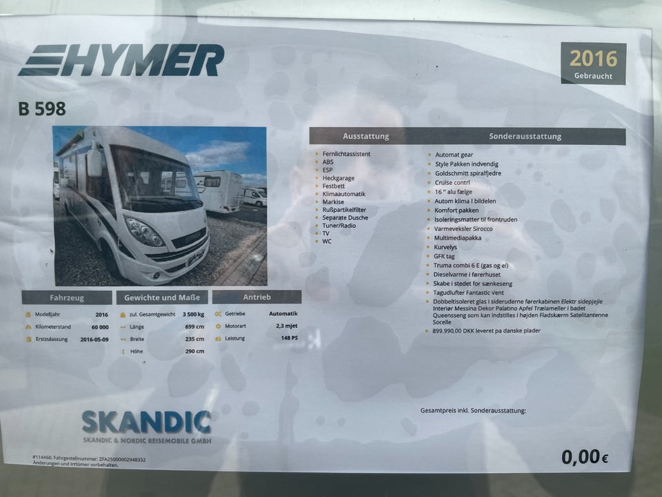 Hymer Exsis i 588 2,3 MJT aut. 2d