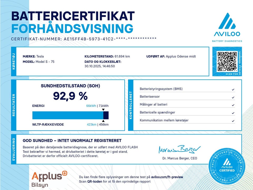 Tesla Model S 75D 5d