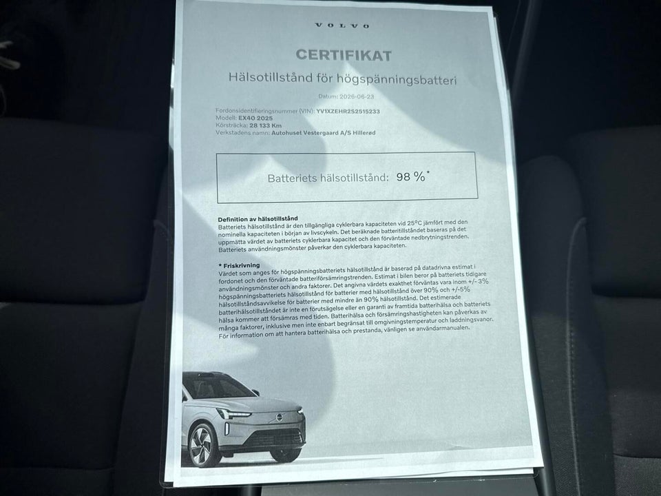 Volvo EX40 Extended Range Core 5d