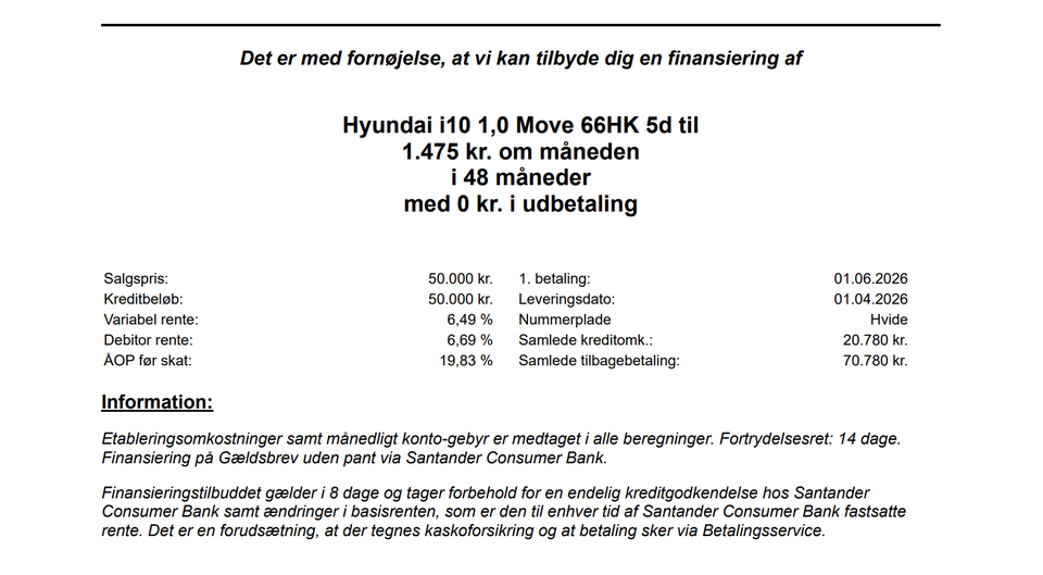 Hyundai i10 1,0 Move 5d