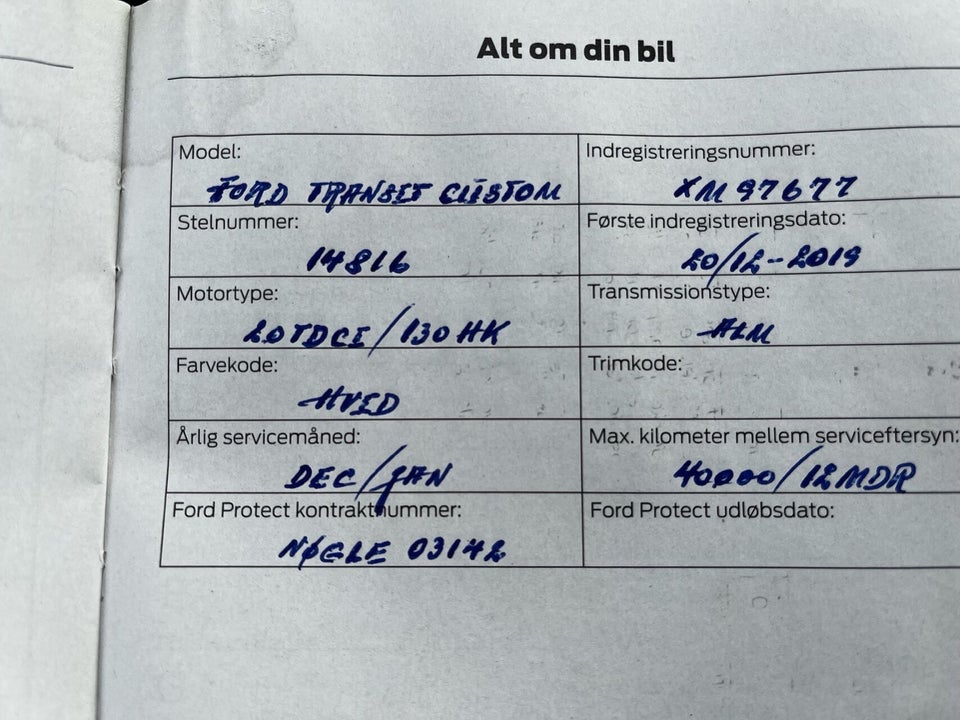 Ford Transit Custom 280S 2,0 TDCi 130 Trend