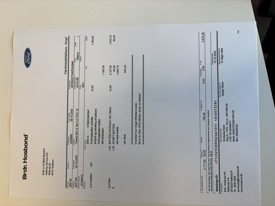 Ford Transit 310 L2 Van 2,2 TDCi 125 Trend H3 FWD