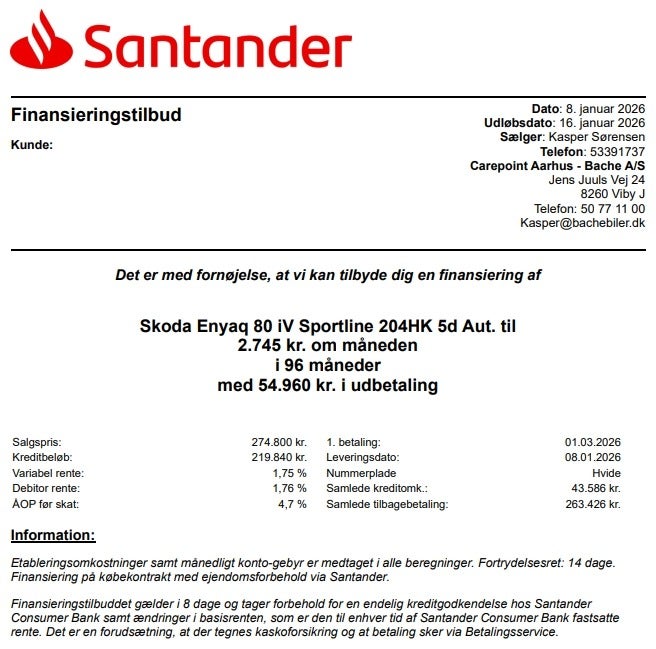 Skoda Enyaq 80 iV Sportline 5d